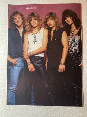 Vintage Band Pinup Featuring Tora Tora – Black, White, Denim
